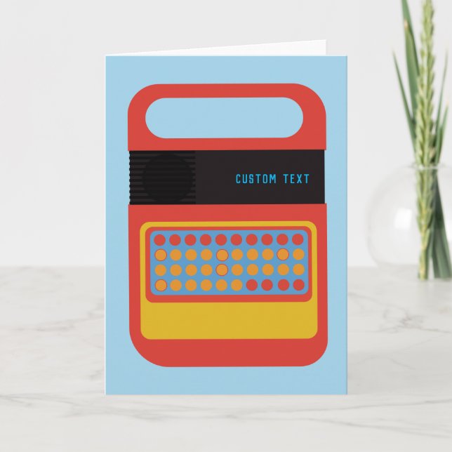 Carte Jouet électronique personnalisé vintage pour parle (Devant)