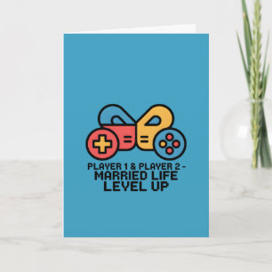 Carte Joueur 1 & 2 Gamer Marié