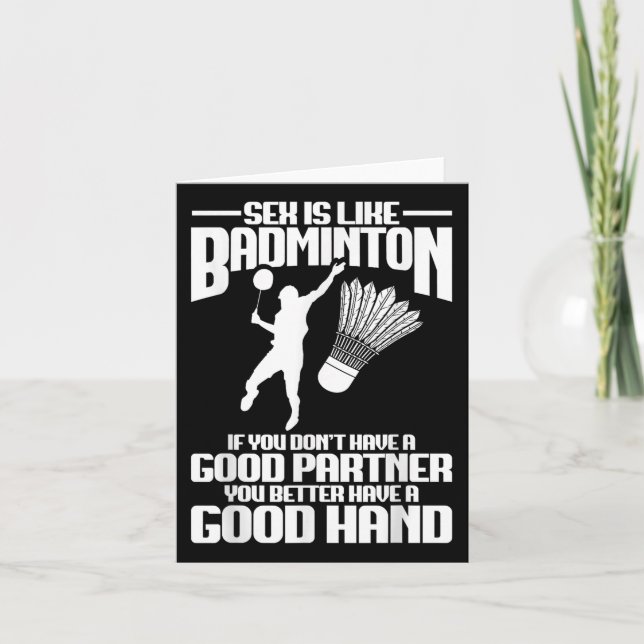 Carte Joueur Badminton Bonne Main Shutter Joueur Badmint (Devant)