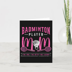 Carte Joueur Badminton Maman L'Idole Racquet Sport Badmi
