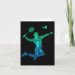 Carte Joueur Badminton Navette Garçons Enfants Hommes Je