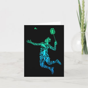 Carte Joueur Badminton Navette Garçons Hommes Jeunes