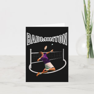 Carte Joueur Badminton Navette Garçons Hommes Jeunes