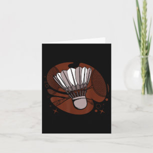 Carte Joueur Badminton Sportsman Athlete Jeu Shuttle Lo