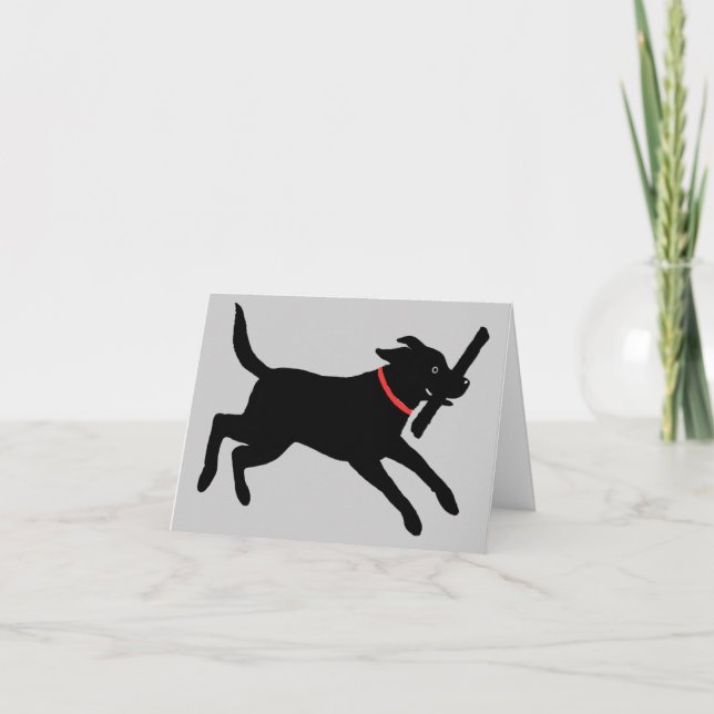 Carte Joueur Black Labrador Retriever | Chien noir migno (Devant)