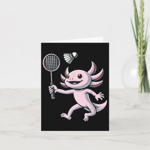 Carte Joueur d'Axolotl jouant au badminton navette sport