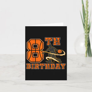 Carte Joueur de 8 ans Bysketbyll Joueur de 8e anniversai