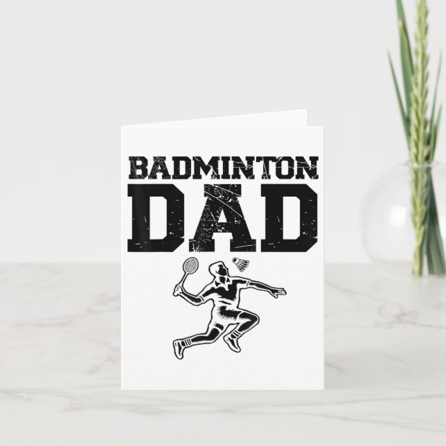 Carte Joueur de badminton amusant aime la conception de  (Devant)