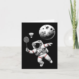Carte Joueur de badminton astronaute spatial Navette Spo
