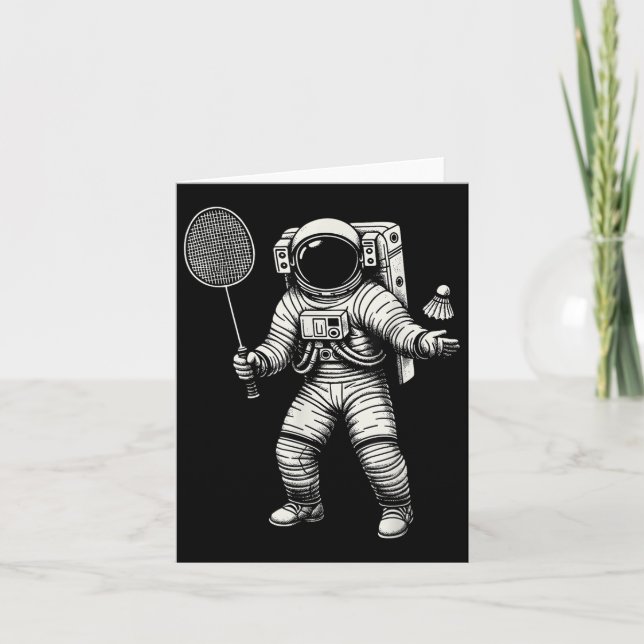 Carte Joueur de badminton d'astronaute spatial Navette S (Devant)