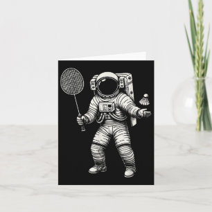 Carte Joueur de badminton d'astronaute spatial Navette S