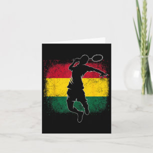 Carte Joueur de Badminton Drapeau ghanéen Ghana