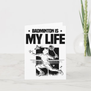 Carte Joueur de badminton drôle aime la conception de na