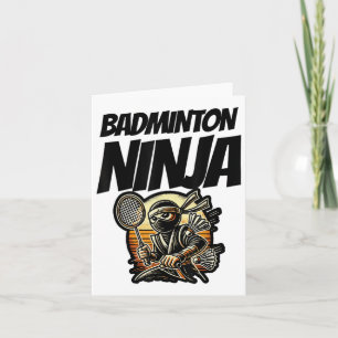 Carte Joueur de badminton drôle Amour Navette Design 7 