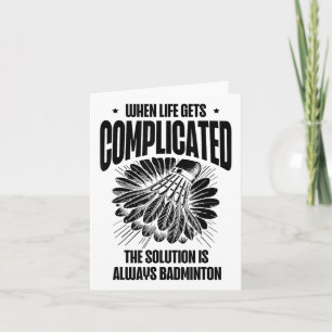 Carte Joueur de badminton drôle conception d'amour de na