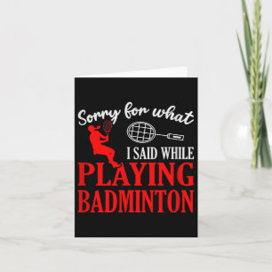 Carte Joueur de badminton en raquette Volant de badminto