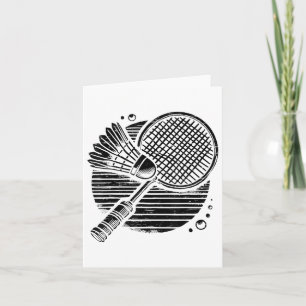 Carte Joueur de badminton en volant chien teckel 