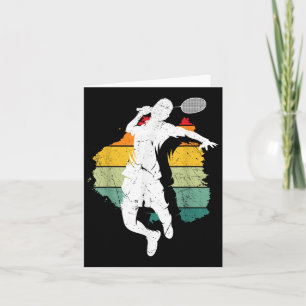 Carte Joueur de badminton Équipe de badminton rétro Joue