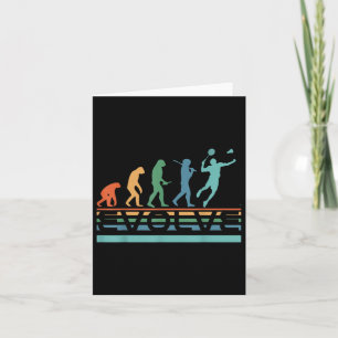 Carte Joueur de badminton évolué drôle nerd Evolution Sp