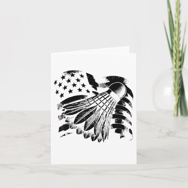 Carte Joueur de badminton Evolution volant raquette  (Devant)