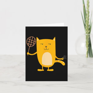 Carte Joueur de badminton graphique de chat Sports Smash