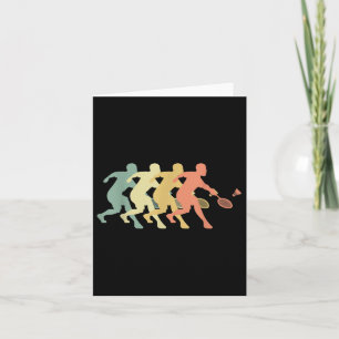 Carte Joueur de badminton - Idée cadeau de badminton rét