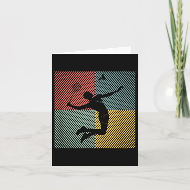 Carte Joueur de badminton Jeu Volant Badminton  (Devant)