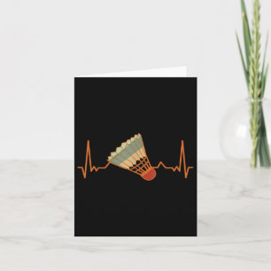 Carte Joueur de Badminton Jeu Volant Drôle Vintage Badmi