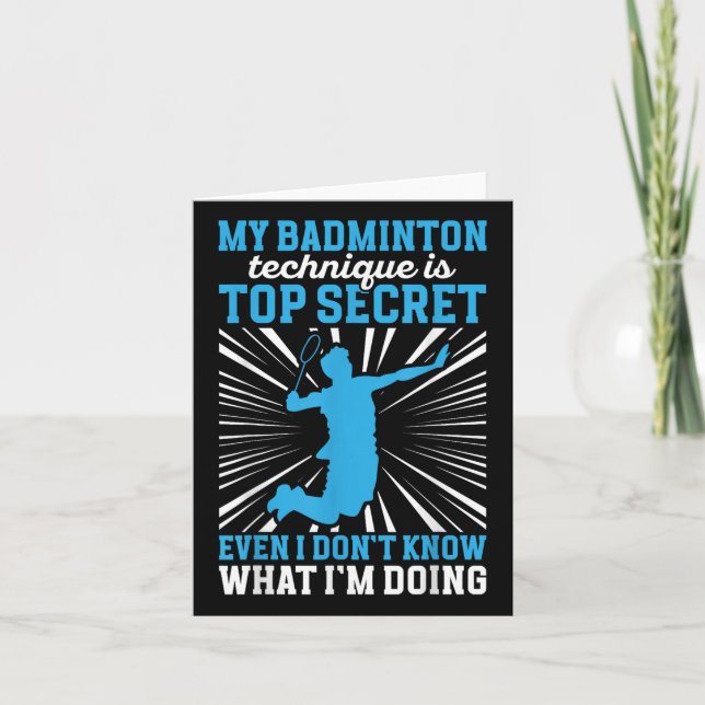 Carte Joueur de badminton _ Ma technique de badminton  (Devant)