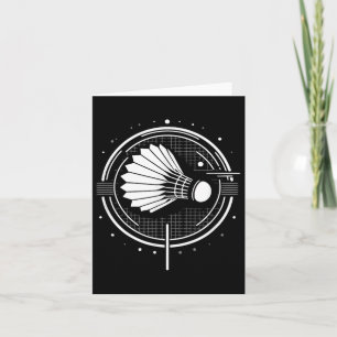 Carte Joueur de badminton minimaliste Design de navette 