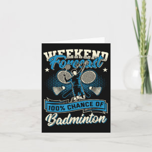 Carte Joueur de badminton Navette 100% de chance de badm