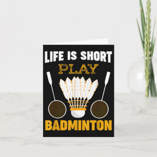 Carte Joueur de Badminton Navette de Badminton Lover