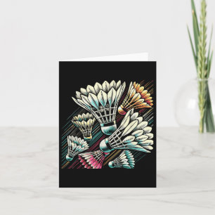 Carte Joueur de Badminton Navette Design dynamique