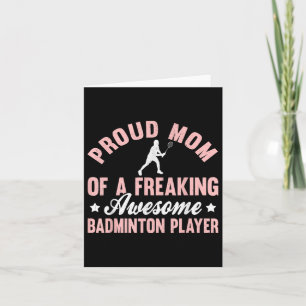 Carte Joueur de Badminton Navette Maman Mère