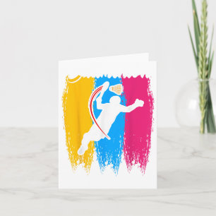 Carte Joueur de badminton Navette Temps Smash Raquettes 