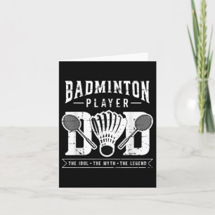 Carte Joueur de Badminton Papa Joueur de navette Badmint