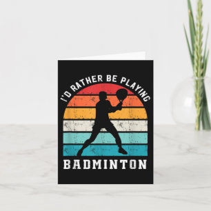 Carte Joueur de badminton Plutôt que de jouer au badmint