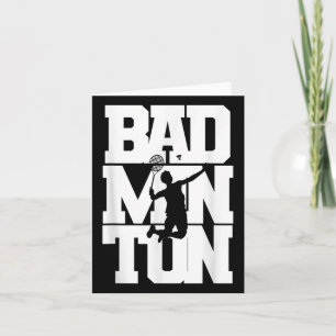 Carte Joueur de badminton Shuttle Birdie Badminton