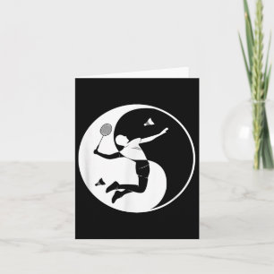 Carte Joueur de badminton Shuttle Yin-yang symbole Badm