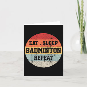 Carte Joueur de badminton Sport Retro Cadeau drôle Vinta