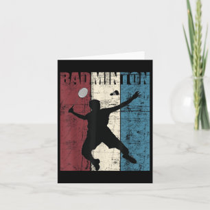 Carte Joueur de badminton Vintage Usé