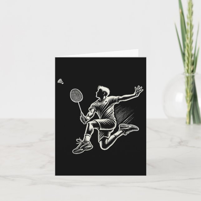 Carte Joueur de badminton volant  (Devant)