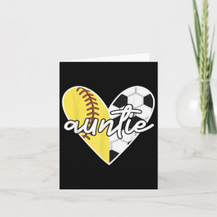 Carte Joueur de balle Tante Softball Soccer Mama