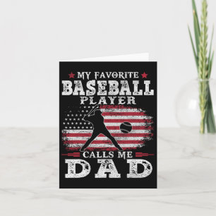 Carte Joueur de baseball favori m'appelle Papa Usa Drape
