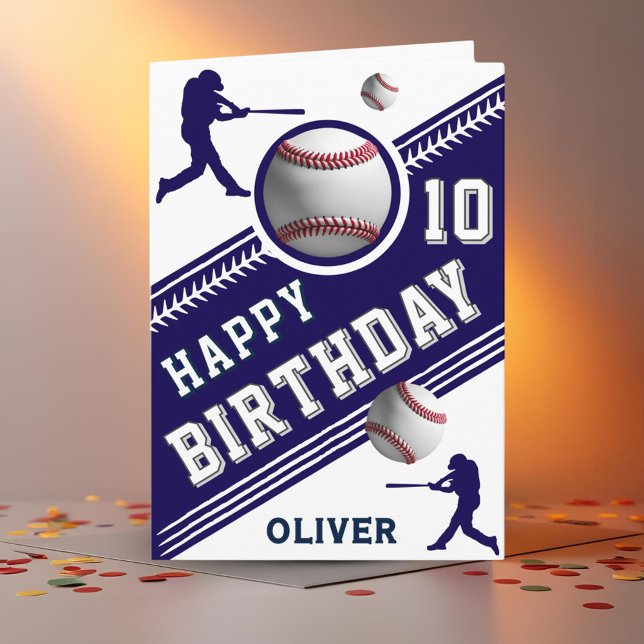 Carte Joueur De Baseball Moderne À Thème Anniversaire (Créateur téléchargé)