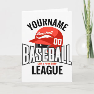 Carte Joueur de baseball personnalisé Nom Équipe Champ C