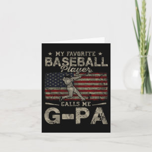Carte Joueur de baseball préféré m'appelle Papi Fête des