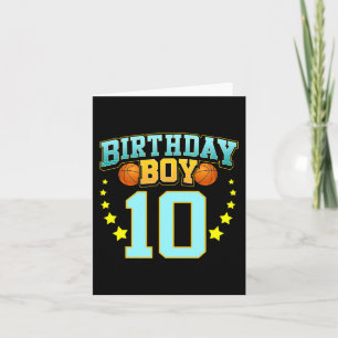 Carte Joueur de basket 10 ans 10e fête d'anniversaire
