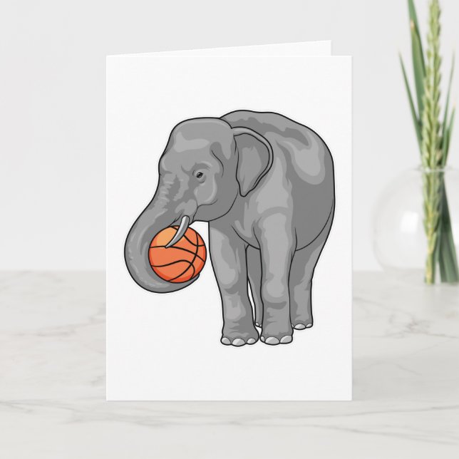Carte Joueur de basket-ball éléphant Basketball (Devant)