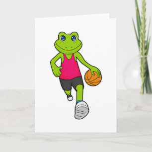Carte Joueur de basket-ball grenouille Basketball